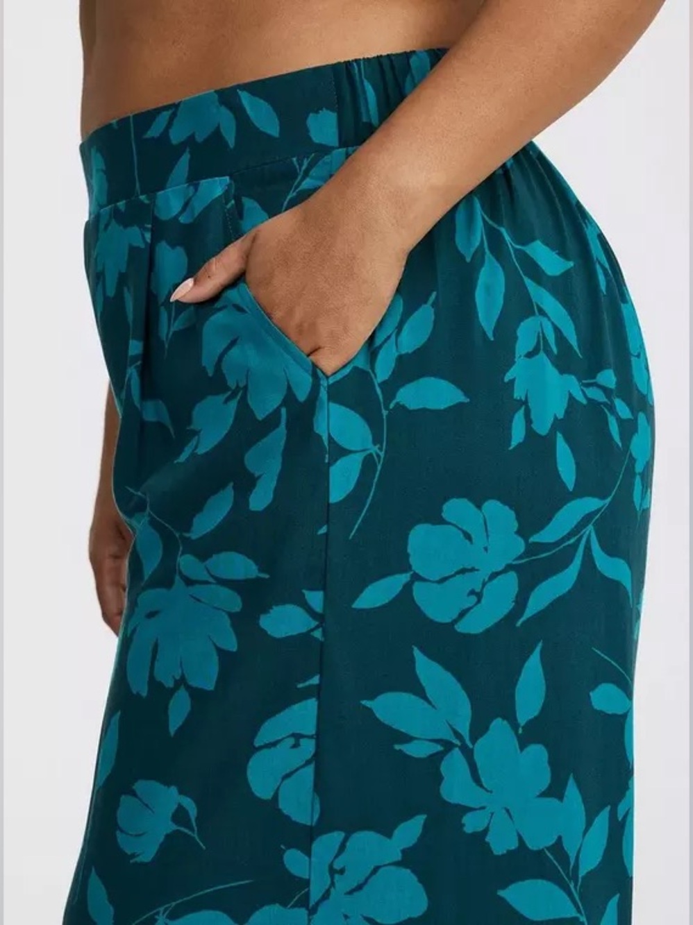 Torrid High-Rise Pull-On Wide-Leg Pants – Vanessa Floral Match To Paper – Size 0 - Picture 6 of 16
